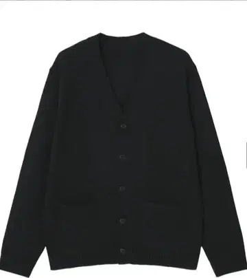 무인양품 택 포함 워셔블 울 미들 게이지 V넥 가디건 남성 XL 블랙