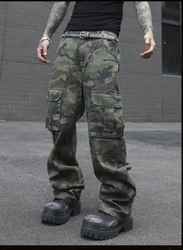 카모플라쥬 카고 팬츠 루즈핏
