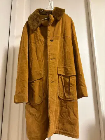 PONY 스웨이드 브라운 롱 코트