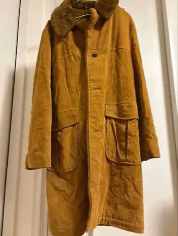 PONY 스웨이드 브라운 롱 코트