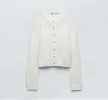 ZARA Contrast semi sheer knit cardigan