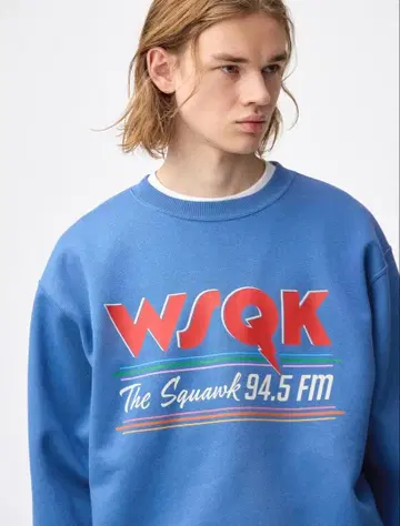 기묘한 이야기 WSQK 트레이닝복 M 사이즈 블루 GU