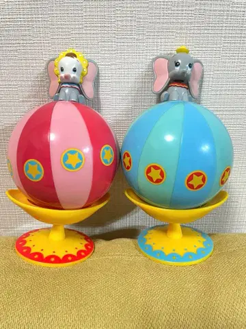 레트로 완구 덤보 공 타기 피규어 움직입니다!