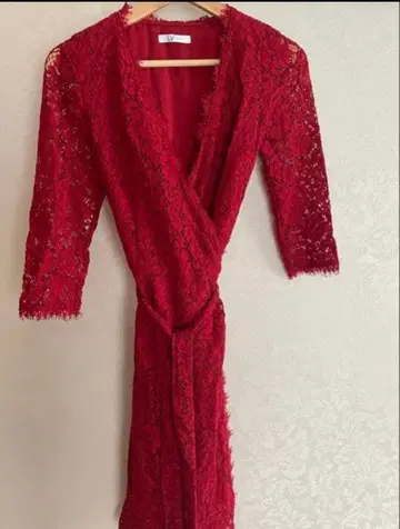 레이스 원피스 레드 사이즈 0