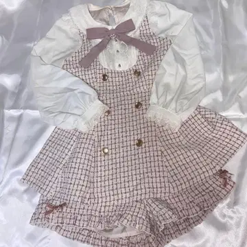 LIZLISA 트위드 셋업 핑크