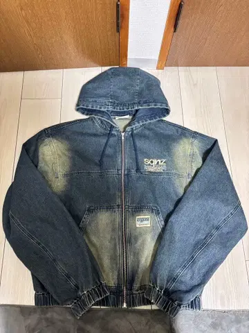 sqnz 후드 부착 다크 블루 G 재킷 M 사이즈