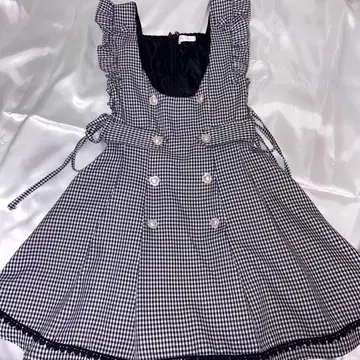 LIZLISA 더블 버튼 레이스업 점프 스커트