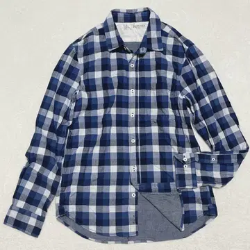 무인양품 MUJI 코튼 셔츠 블록 체크 패턴 아메카지 캐주얼 M