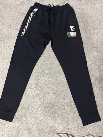 footballgear XL 블랙 조거 팬츠 스트라이프