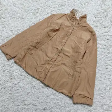 [ c6869 ] 점퍼 브라운 긴팔 퀼팅