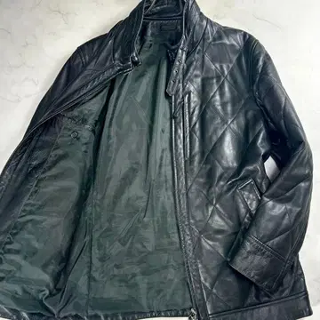 XL 상당 라이더 가죽 자켓 램 가죽 퀼팅 더블 지퍼