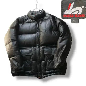 극상! RED EAR 레드이어 올 가죽 다운 자켓 size L