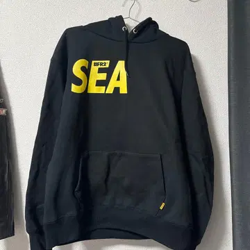 WIND AND SEA #FR2 콜라보 블랙 후드티