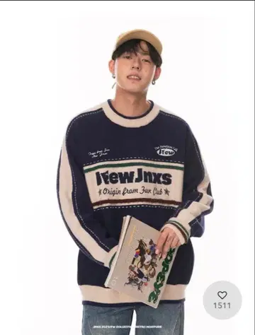 [정품] 지하인 온라인 컬러 블록 링거 니트 L0941