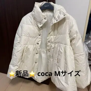 [ 새상품 ] coca 워셔블 충전솜 스탠드 카라 플레어 블루종