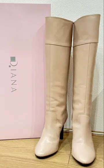 다이애나 핑크 베이지 롱 부츠 25cm