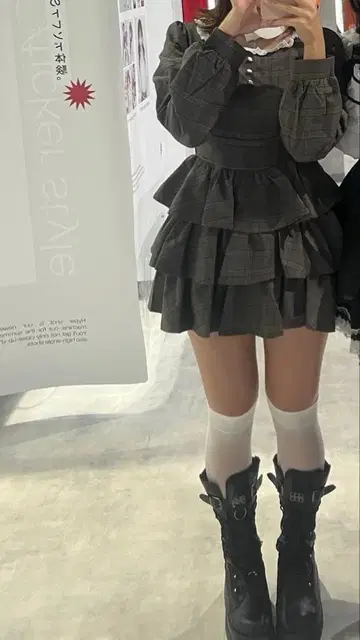 부케 3단 티어드 op 원피스