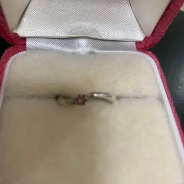 실버 반지 핑크 스톤 7호