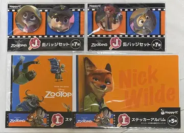 주토피아 Happy 복권 주디 닉 캔뱃지 스티커