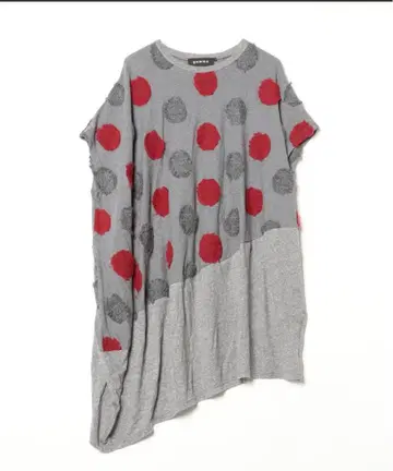 밴딩 gomme 도트 무늬 비대칭 원피스