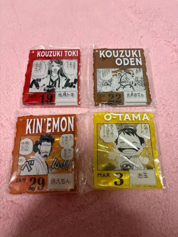 원피스 베이스샵 복권 아크릴 블록 참상 와노쿠니편 4종 묶음 판매