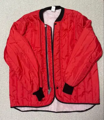 빈티지 퀼팅 자켓 레드 M