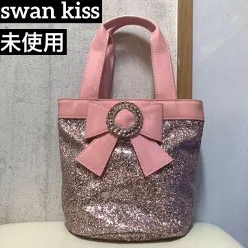swan kiss 스완키스 키라키라 비쥬 리본 버킷백