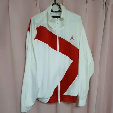 Jordan 화이트/레드 나일론 자켓 다이아몬드