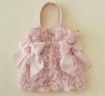 Maison de FLEUR 튤 로즈 더블 리본 2Way 토트백