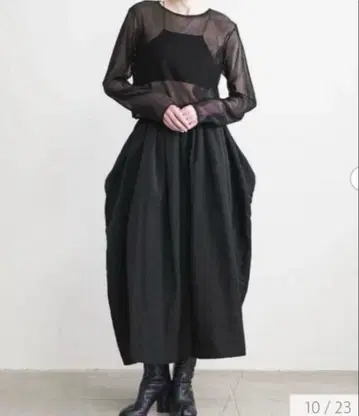 AEWEN MATOPH 나일론 타프타 개더 스커트 38