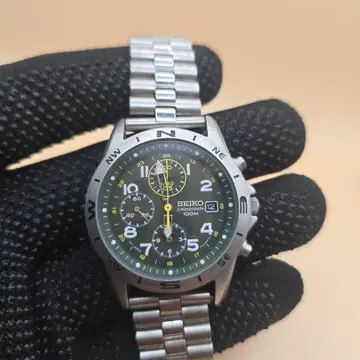 SEIKO 크로노그래프 자동 시계 100m 방수