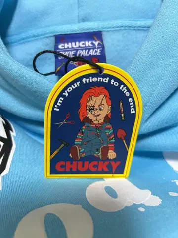 CHUCKY 그래픽 후드티 스카이블루