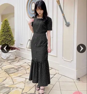 미셸 마카롱 하트 도트 머메이드 원피스 미셸 마카롱