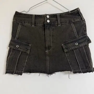 EMODA 다크 그레이 데님 미니 스커트 S