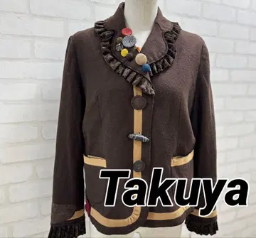 새상품 Takuya 프릴 장식 브라운 자켓