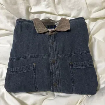 BOCACLASSICS 데님 커버올 L 사이즈 안감 체크