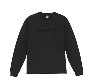 블랙 긴팔 티셔츠 youth 프린트
