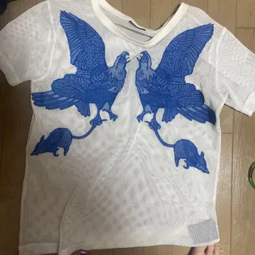 PHENOMENON 메쉬 T셔츠 화이트/블루