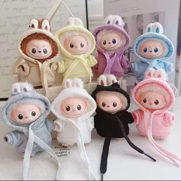 Labubu 의류 후드티 화이트 10~10.5cm