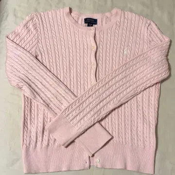 폴로 가디건 핑크