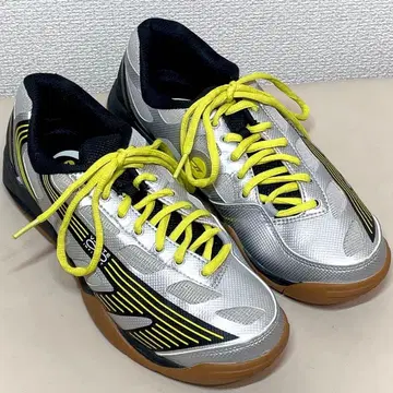 컨디션 최상 HI-TEC 하이테크 스쿼시 슈즈 실버 23.5cm