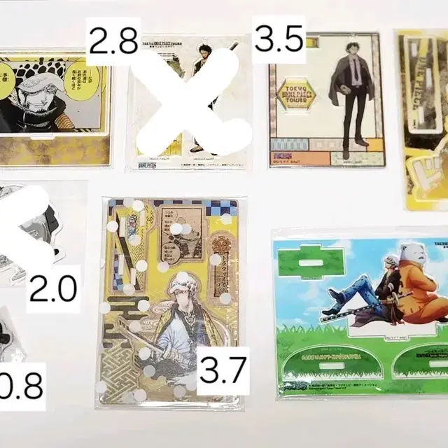 원피스 트라팔가 로우 생일 아크릴스탠드 디오라마 도쿄타워 상하이