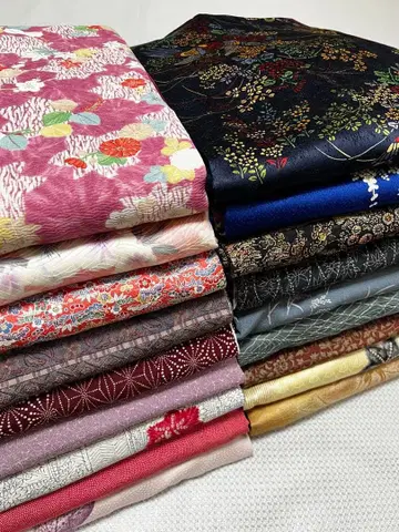 리메이크용 순수 실크 기모노 18장 세트 묶음 판매 S-2