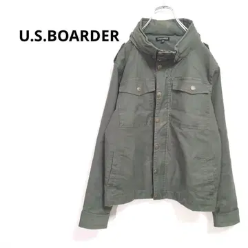 U.S.BOARDER [ M ] 재킷 밀리터리 버튼 포켓 코튼