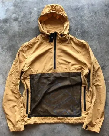 HUF 아노락 메쉬 패널 나일론 자켓 M 하프 지퍼