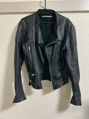 HORACE 양가죽 더블 라이더 자켓 XS 사이즈 블랙