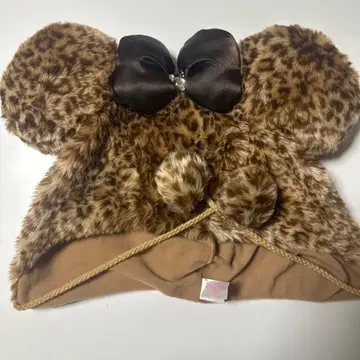 레오파드 무늬 팬캡 스커트 퍼 레그 워머