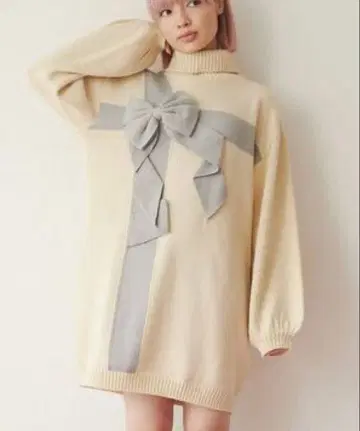 merry jenny 선물 리본 니트 원피스