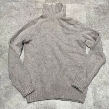 모리스 앤 선즈 울 터틀넥 니트 라이트 그레이 34 영국제