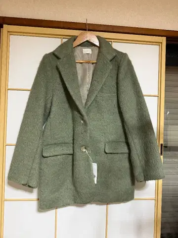 ungrid 올리브 그린 체스터 코트